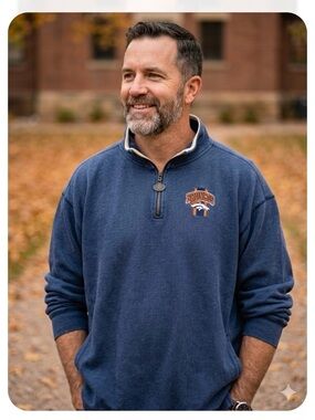 Pro Player Navy Full-Zip Hoodie with Lightning Logo